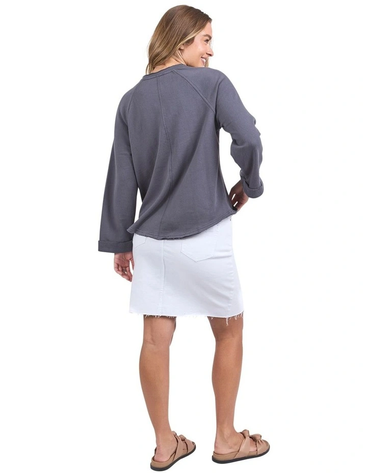 Spencer Crew Jumper in Charcoal image 2