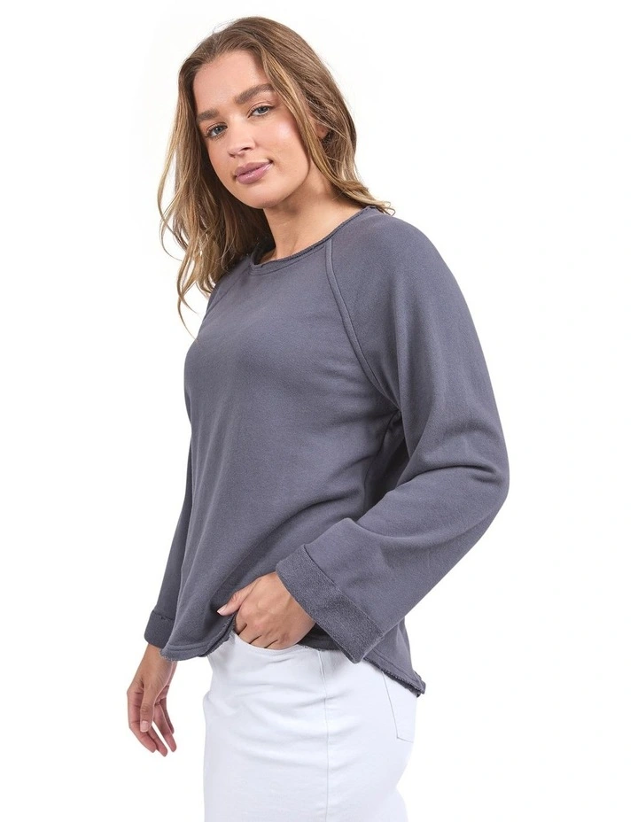 Spencer Crew Jumper in Charcoal image 4