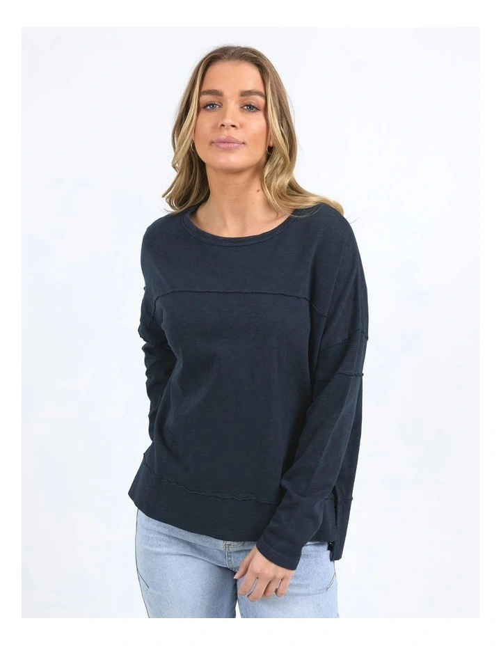 Jayne Throw On Top in Navy image 1