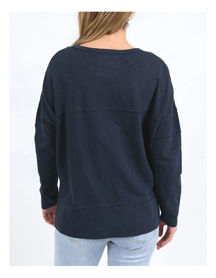 Jayne Throw On Top in Navy image 2