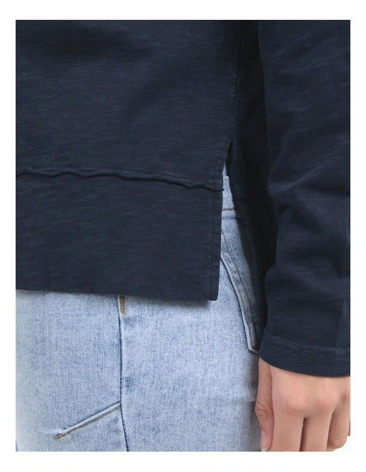 Jayne Throw On Top in Navy image 5