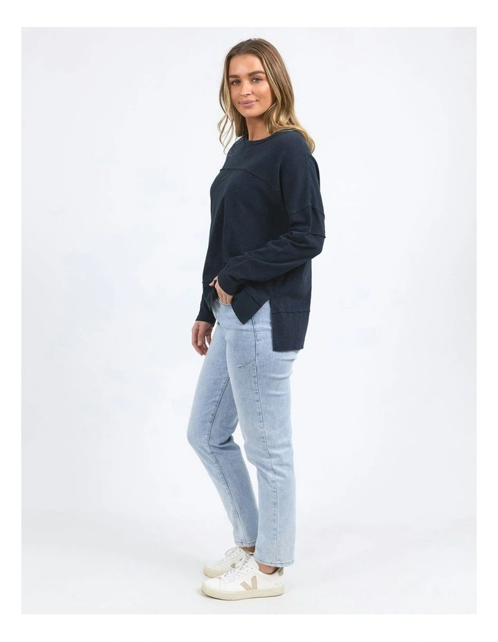 Jayne Throw On Top in Navy image 6