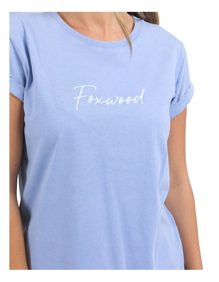 Signature Tee in Light Blue image 5