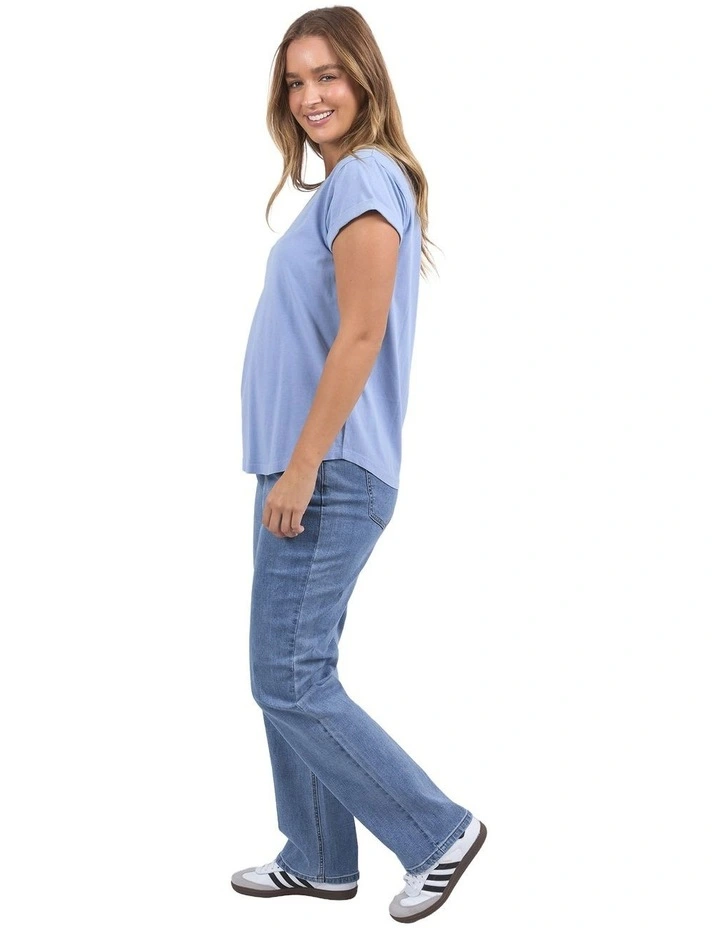 Signature Tee in Light Blue image 6