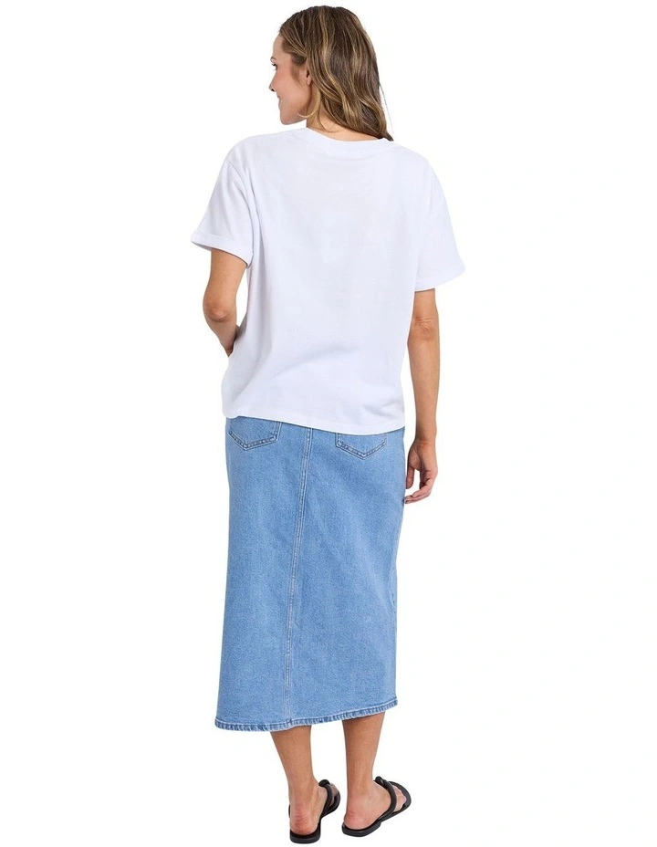 Huntleigh Oversized Tee in White image 2