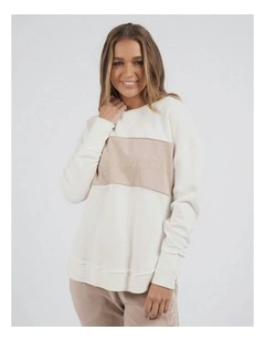 Simplified Tonal Crew Jumper in Vintage White