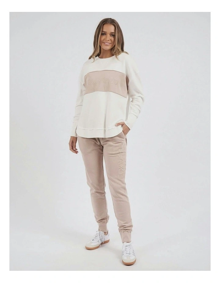 Simplified Tonal Crew Jumper in Vintage White image 3