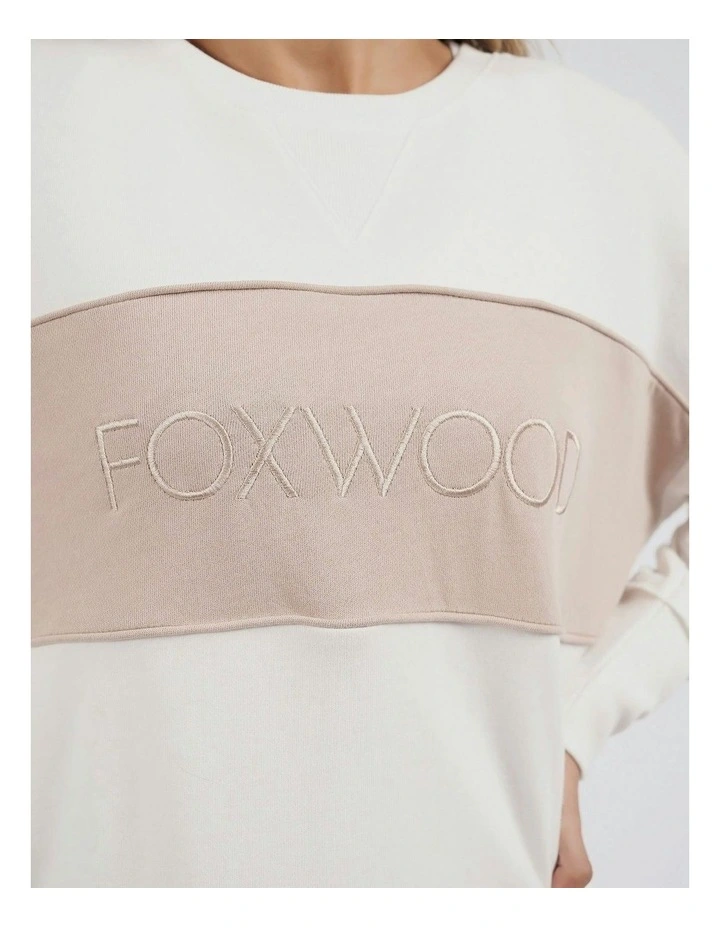 Simplified Tonal Crew Jumper in Vintage White image 6