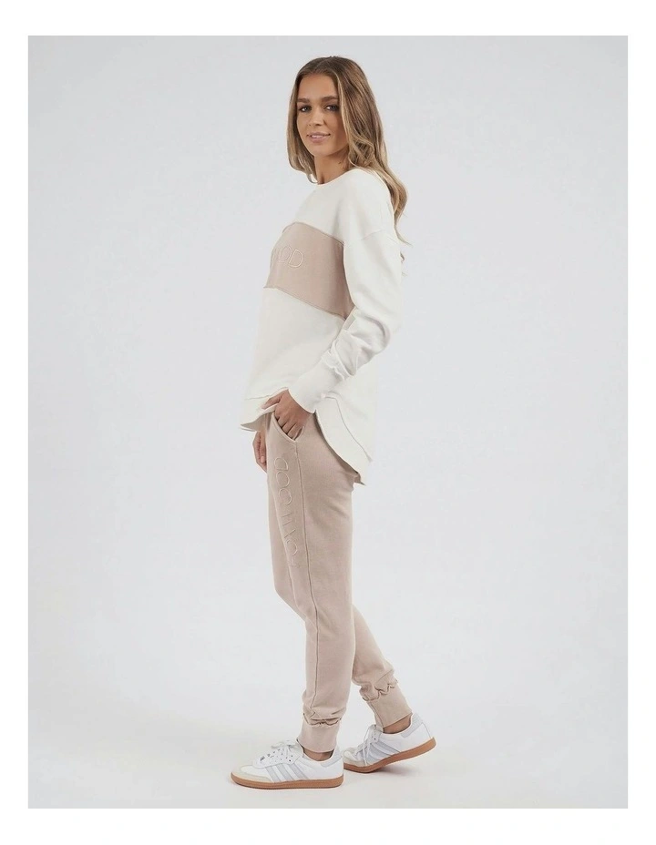 Simplified Tonal Crew Jumper in Vintage White image 7