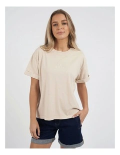 Huntleigh Oversized Tee in Oat