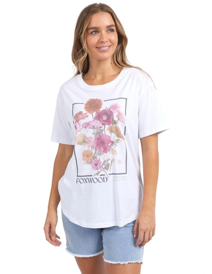 In Bloom Tee in White image 1