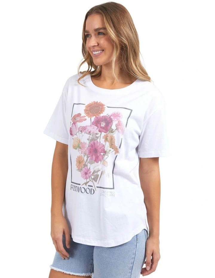 In Bloom Tee in White image 4