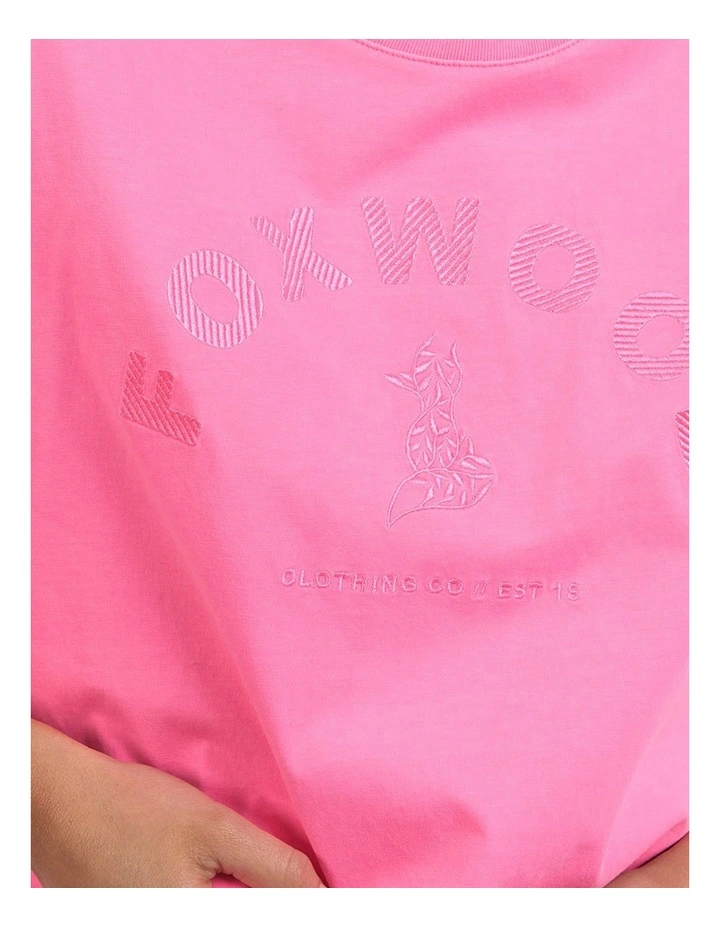 Effortless Tee in Neon Rose image 5