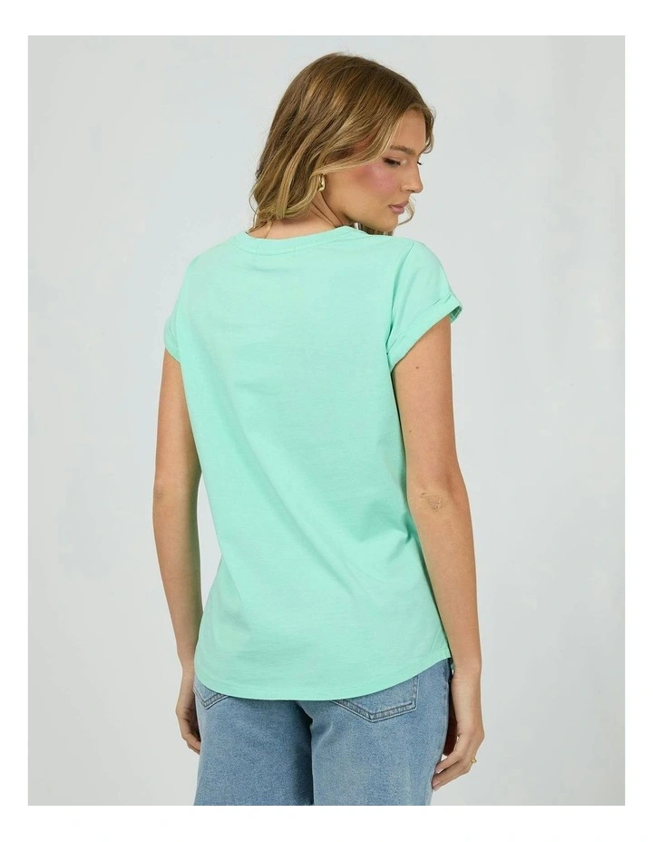 Effortless Tee in Neon Mint image 2
