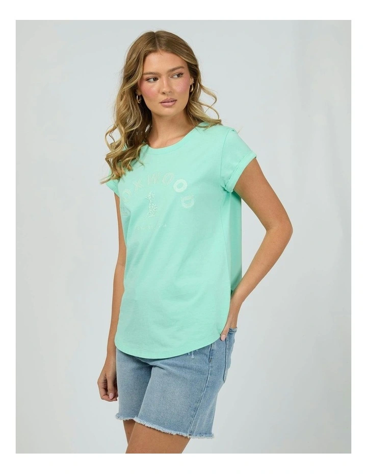 Effortless Tee in Neon Mint image 3