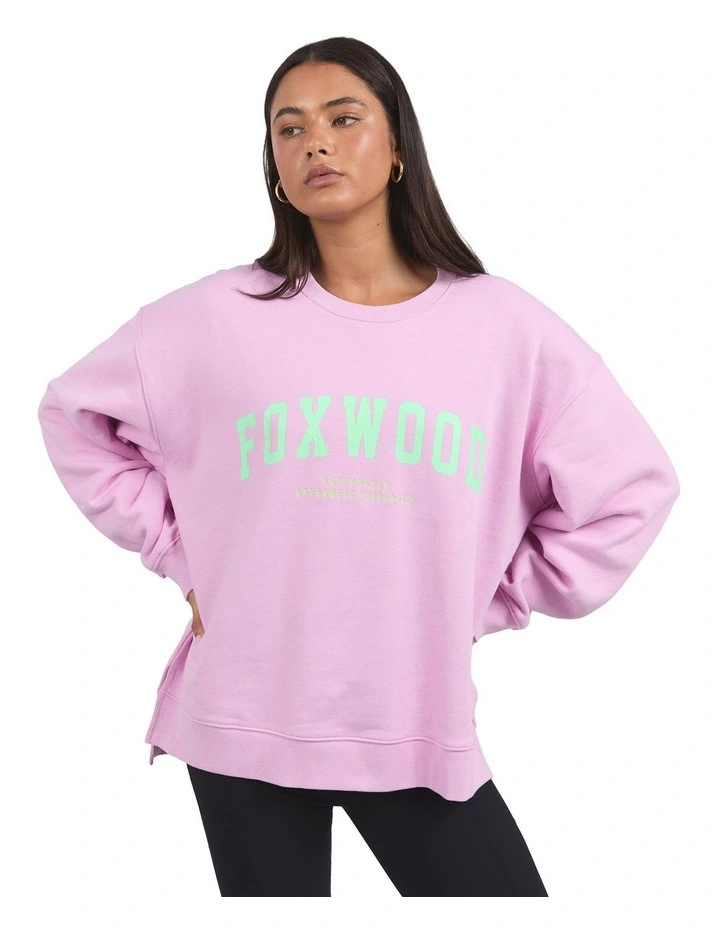 Interval Crew Neck Jumper in Pink image 1