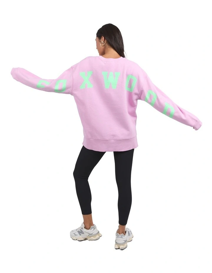Interval Crew Neck Jumper in Pink image 2