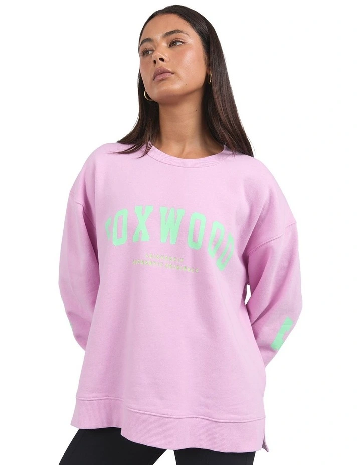 Interval Crew Neck Jumper in Pink image 4