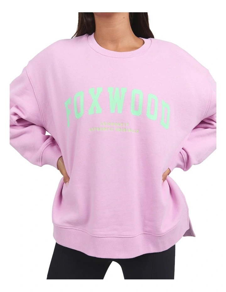 Interval Crew Neck Jumper in Pink image 5