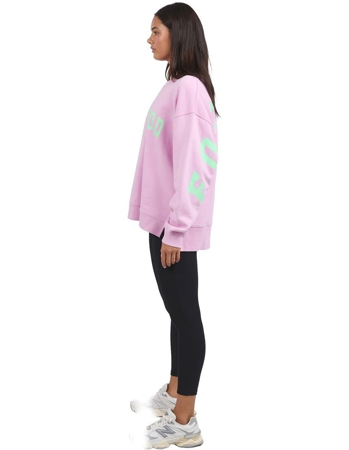 Interval Crew Neck Jumper in Pink image 6