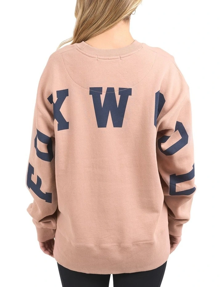 Interval Crew Neck Jumper in Tan image 2