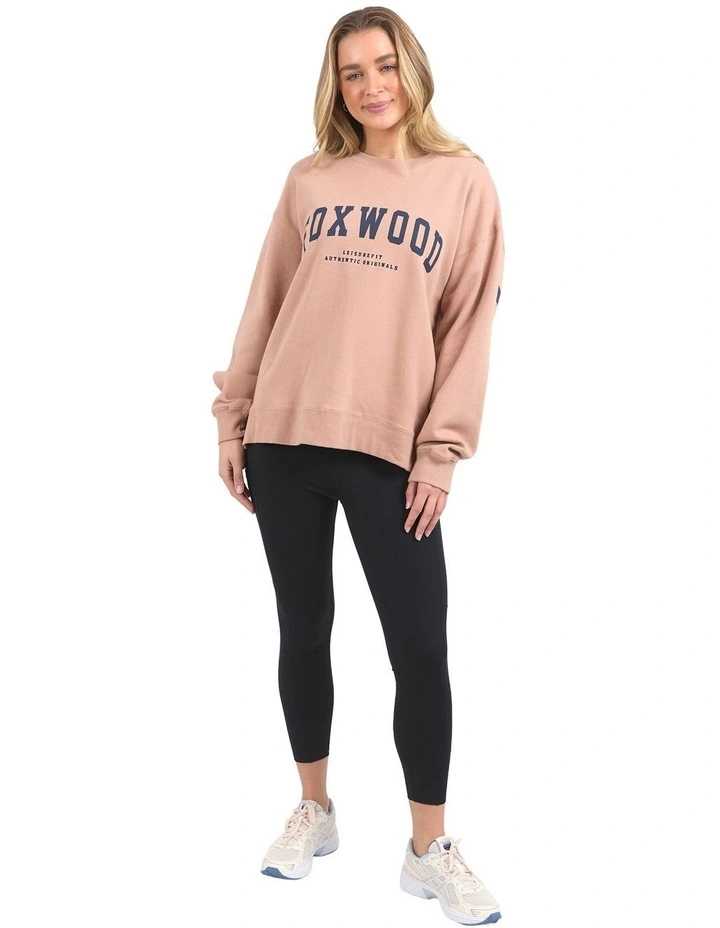 Interval Crew Neck Jumper in Tan image 3