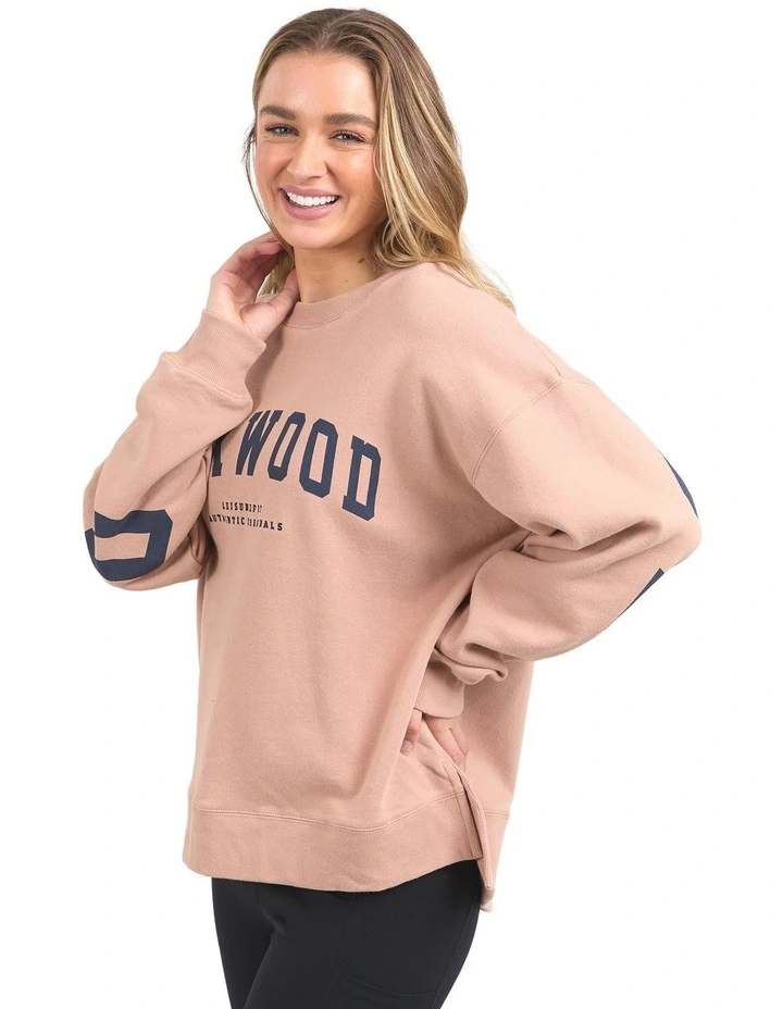 Interval Crew Neck Jumper in Tan image 4