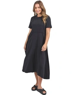 Eva Midi Dress in Black
