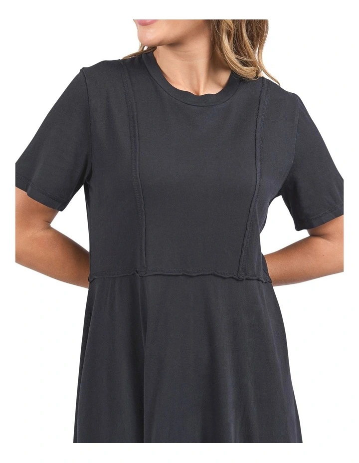 Eva Midi Dress in Black image 5