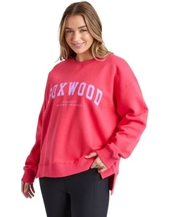 Interval Crew Jumper in Raspberry & Neon Lilac