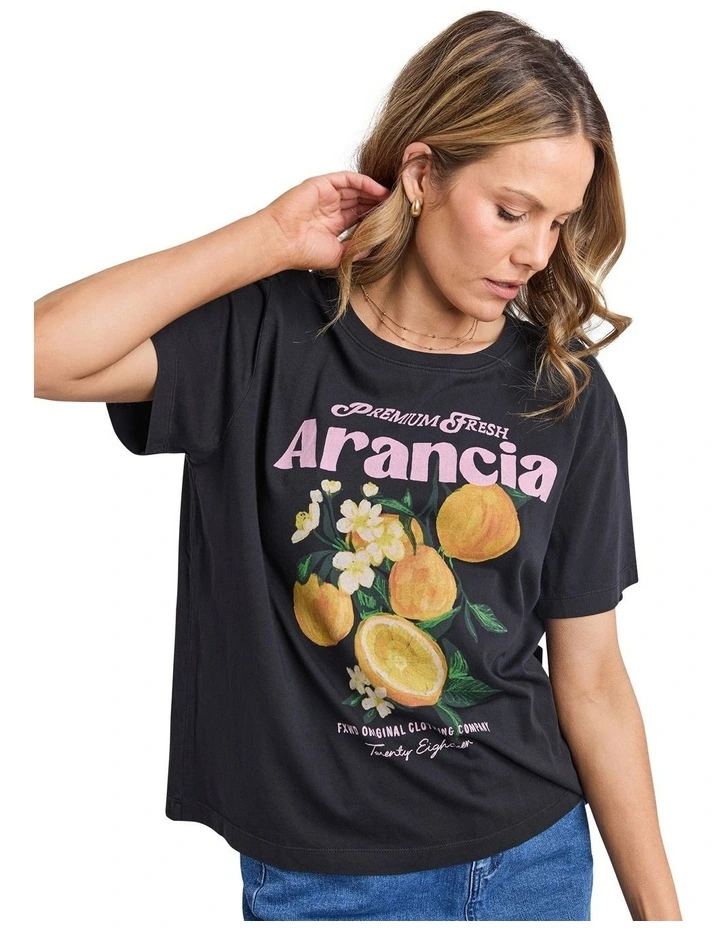 Arancia Tee in Washed Black image 4