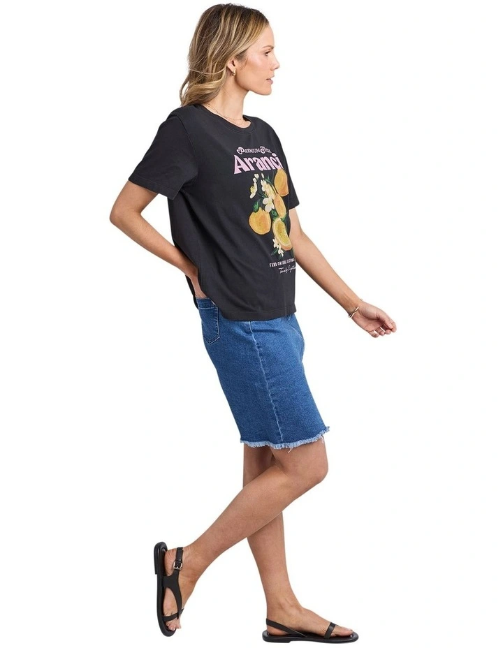 Arancia Tee in Washed Black image 6