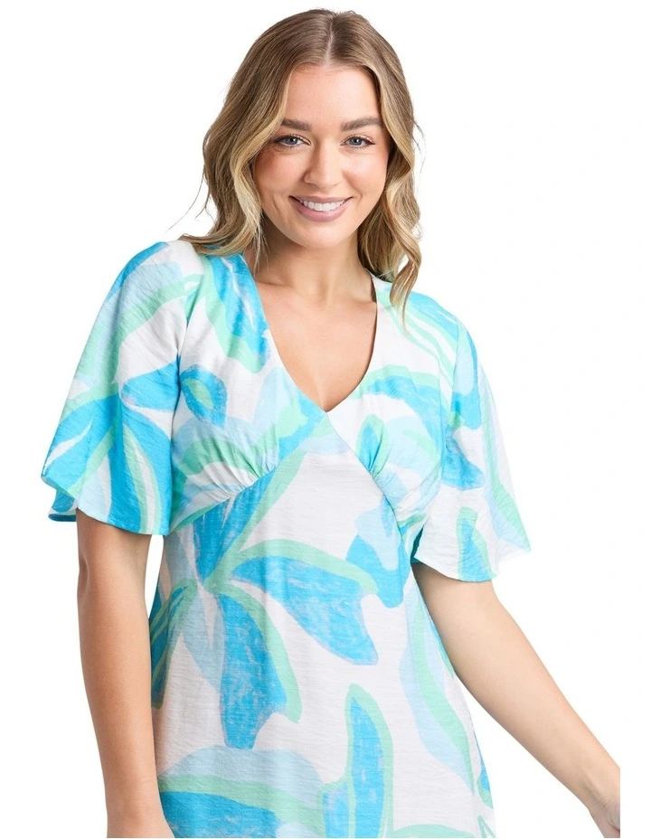 Ives Midi Dress in Blue image 1