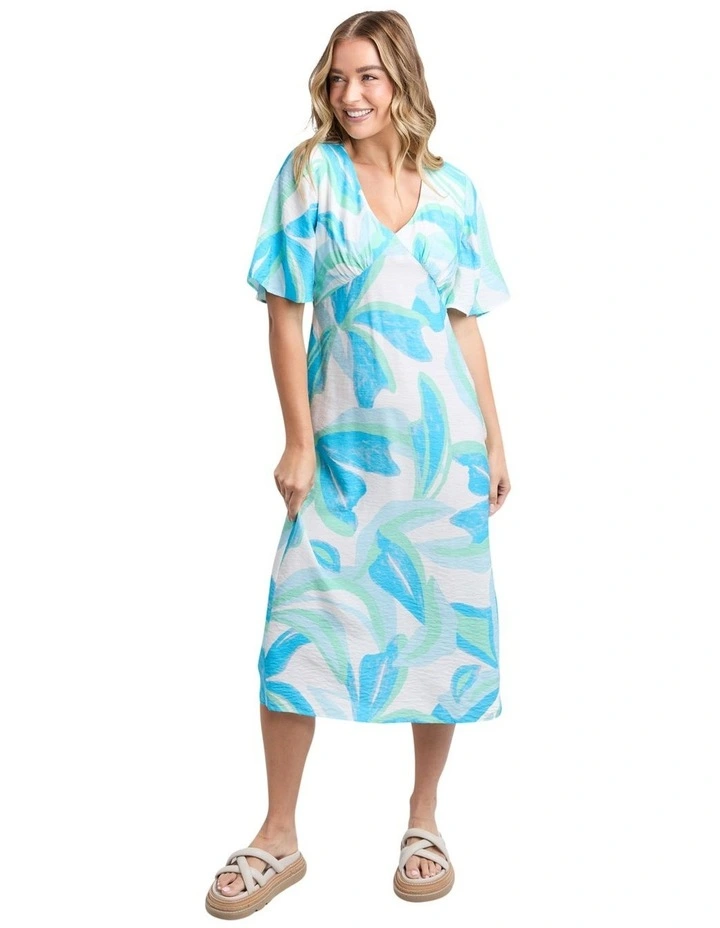 Ives Midi Dress in Blue image 3