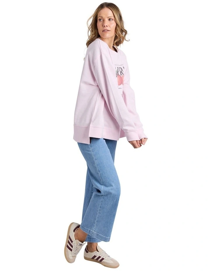 Biarritz Crew Jumper in Pale Pink image 6