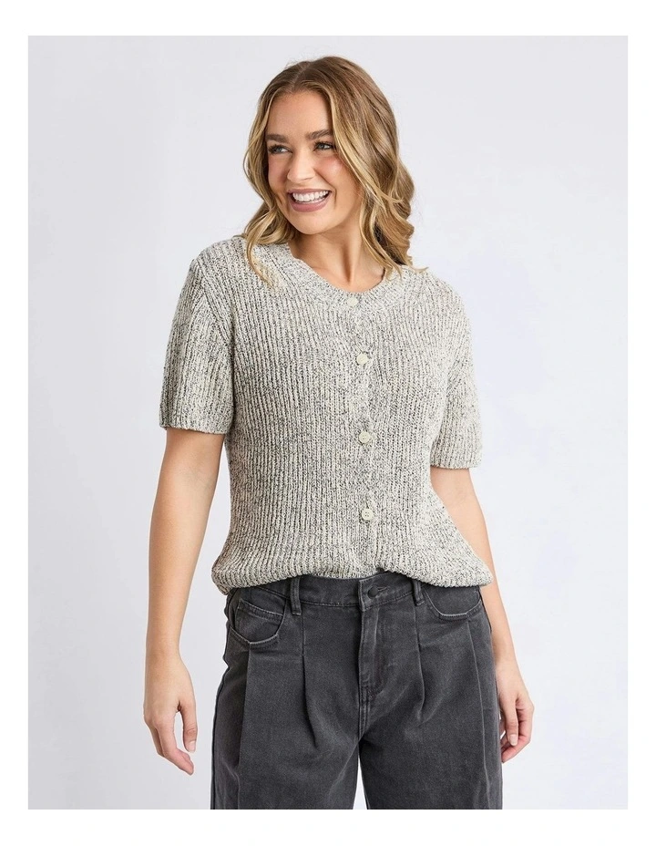 Davana Knit Jumper in Oat Marle image 2