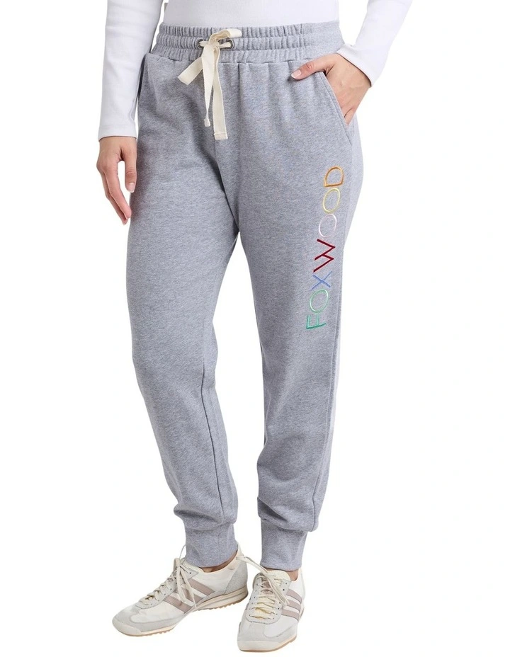 Simplified Confetti Track Pant in Grey Marle image 1
