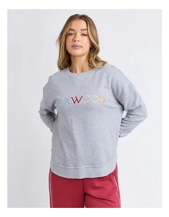 Simplified Confetti Crew Neck Jumper in Grey Marle