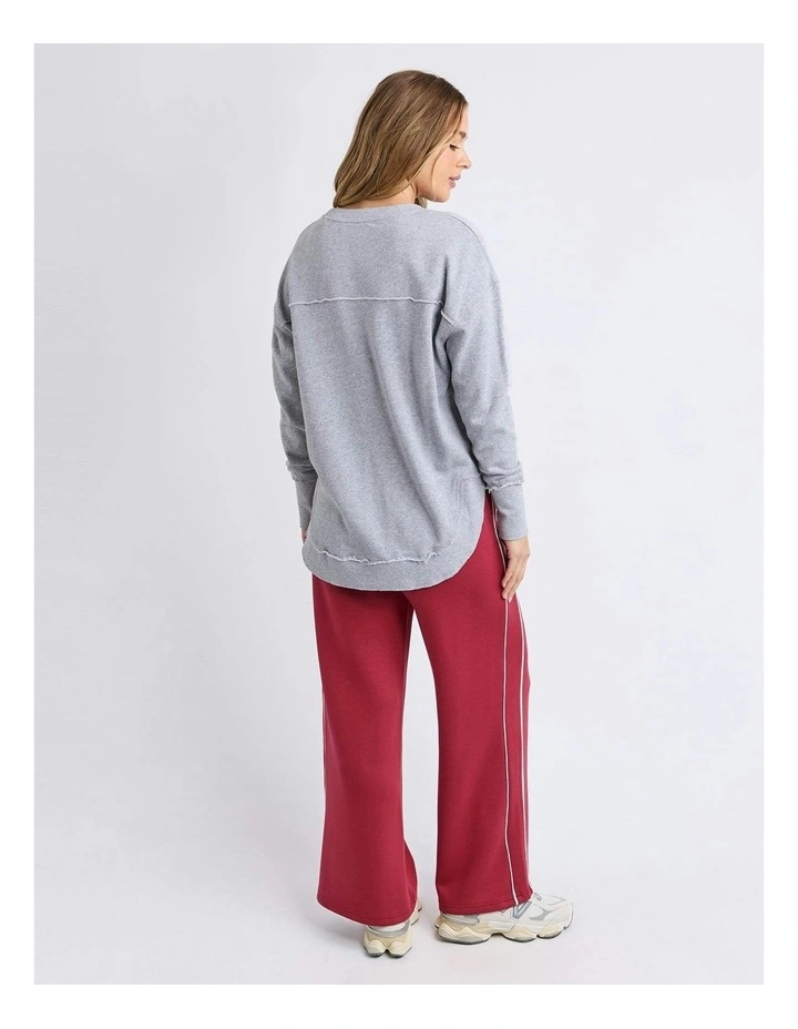 Simplified Confetti Crew Neck Jumper in Grey Marle image 2