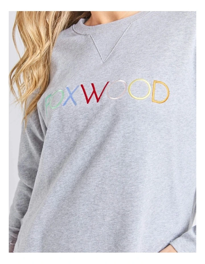 Simplified Confetti Crew Neck Jumper in Grey Marle image 5