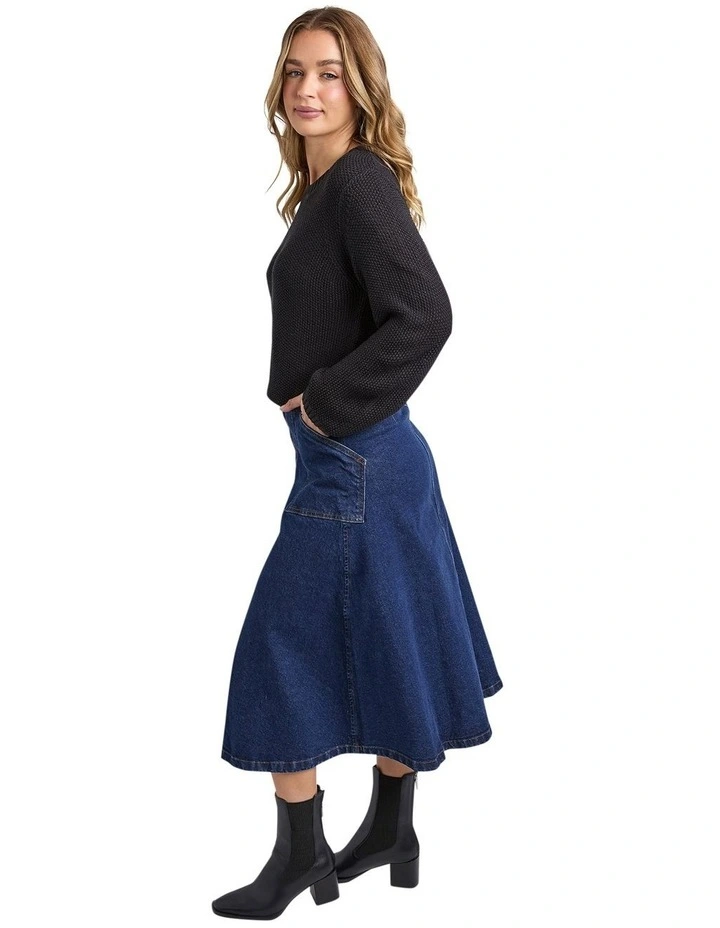 Blair Long Sleeve Knit Jumper in Black image 6