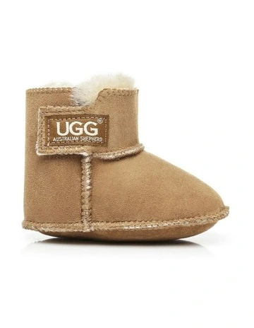 Baby Erin Booties in Chestnut