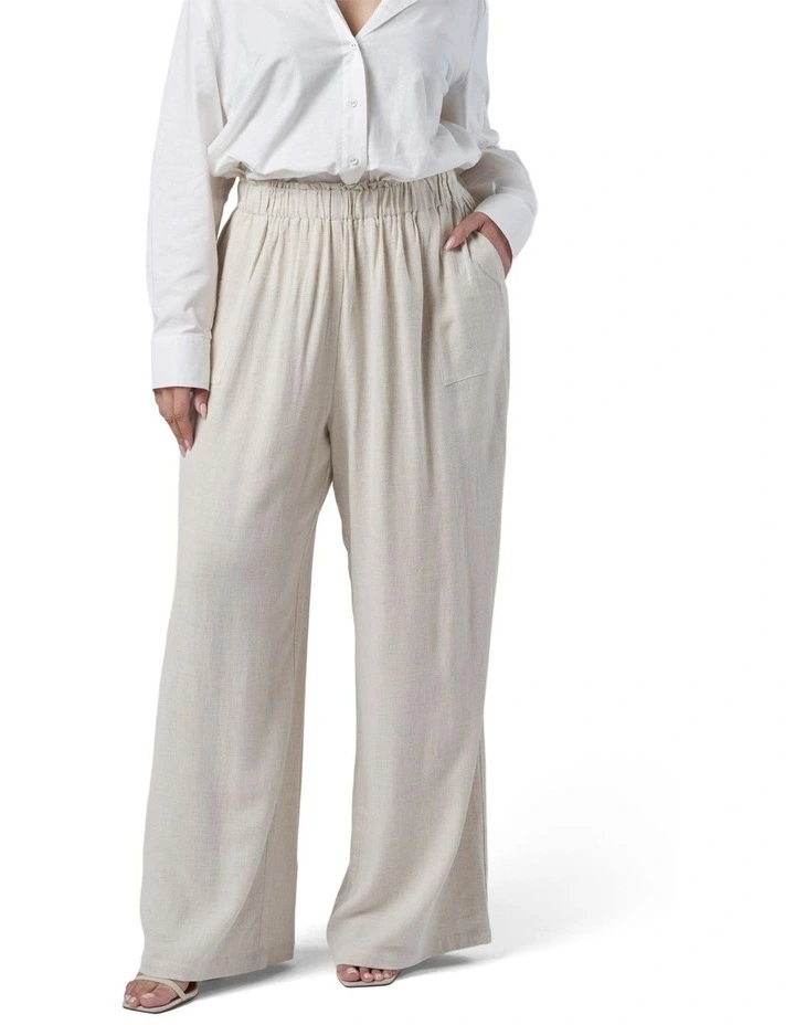 Sunday Linen Pants in Natural image 1