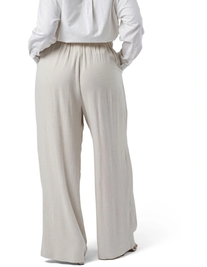 Sunday Linen Pants in Natural image 2