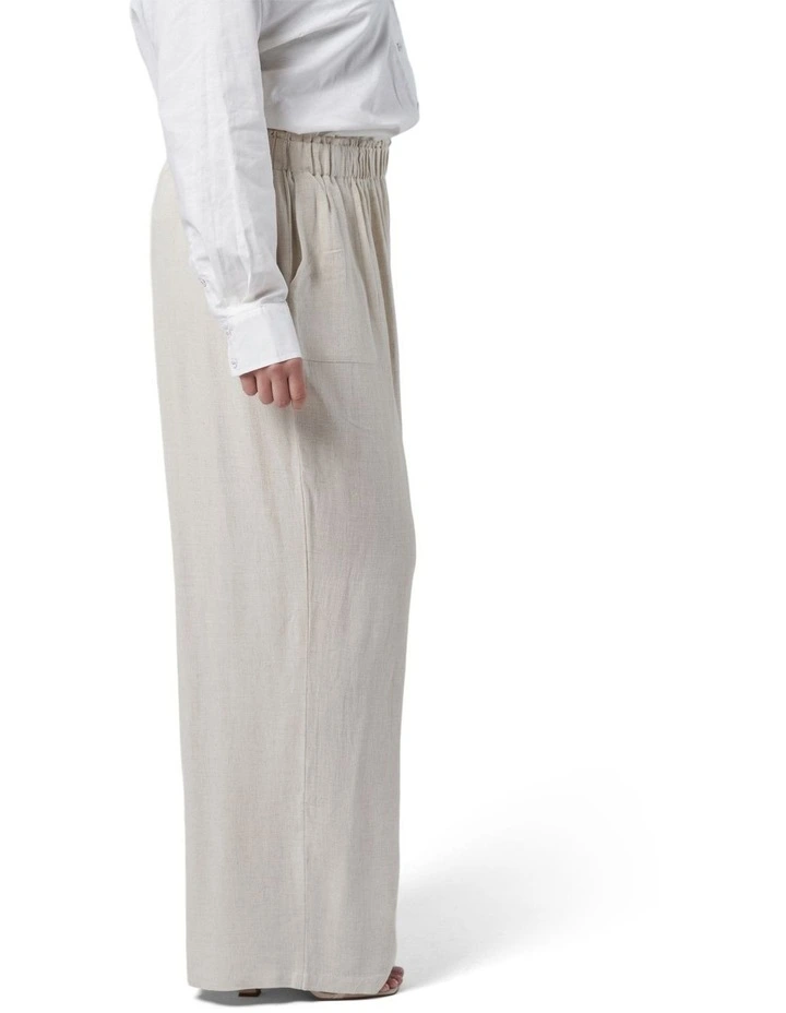 Sunday Linen Pants in Natural image 3