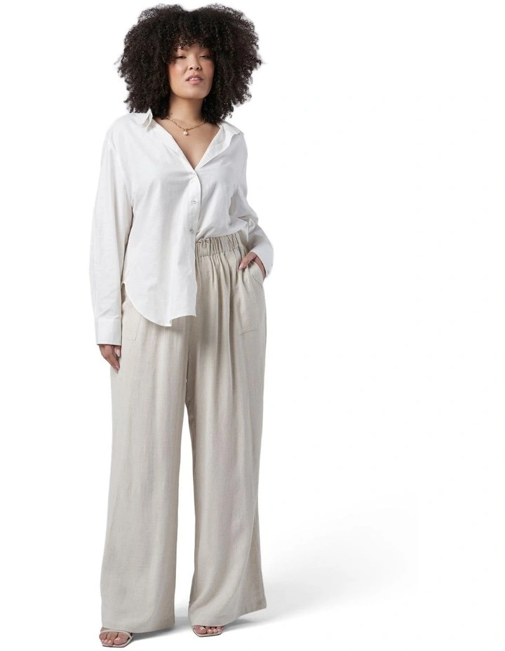 Sunday Linen Pants in Natural image 4