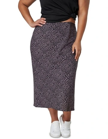 Catalina Print Midi Skirt in Lilac