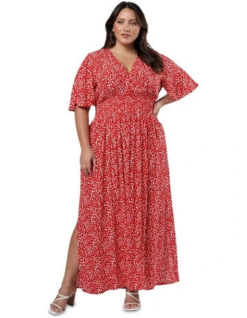 Take it Back Maxi Dress in Red
