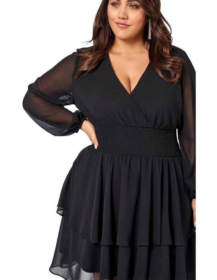 Shake Your Money Maker Midi Dress in Black image 4