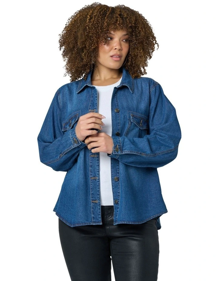 Faye Shirt in Denim image 4